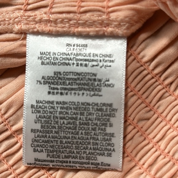 BCBGeneration Pink Smocked Ruffle Crop Top - Picture 6 of 6